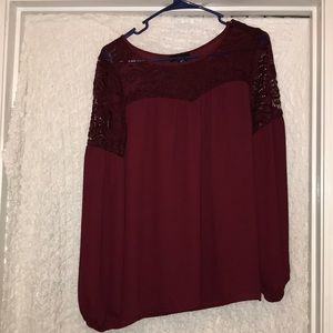 Burgundy dressy blouse